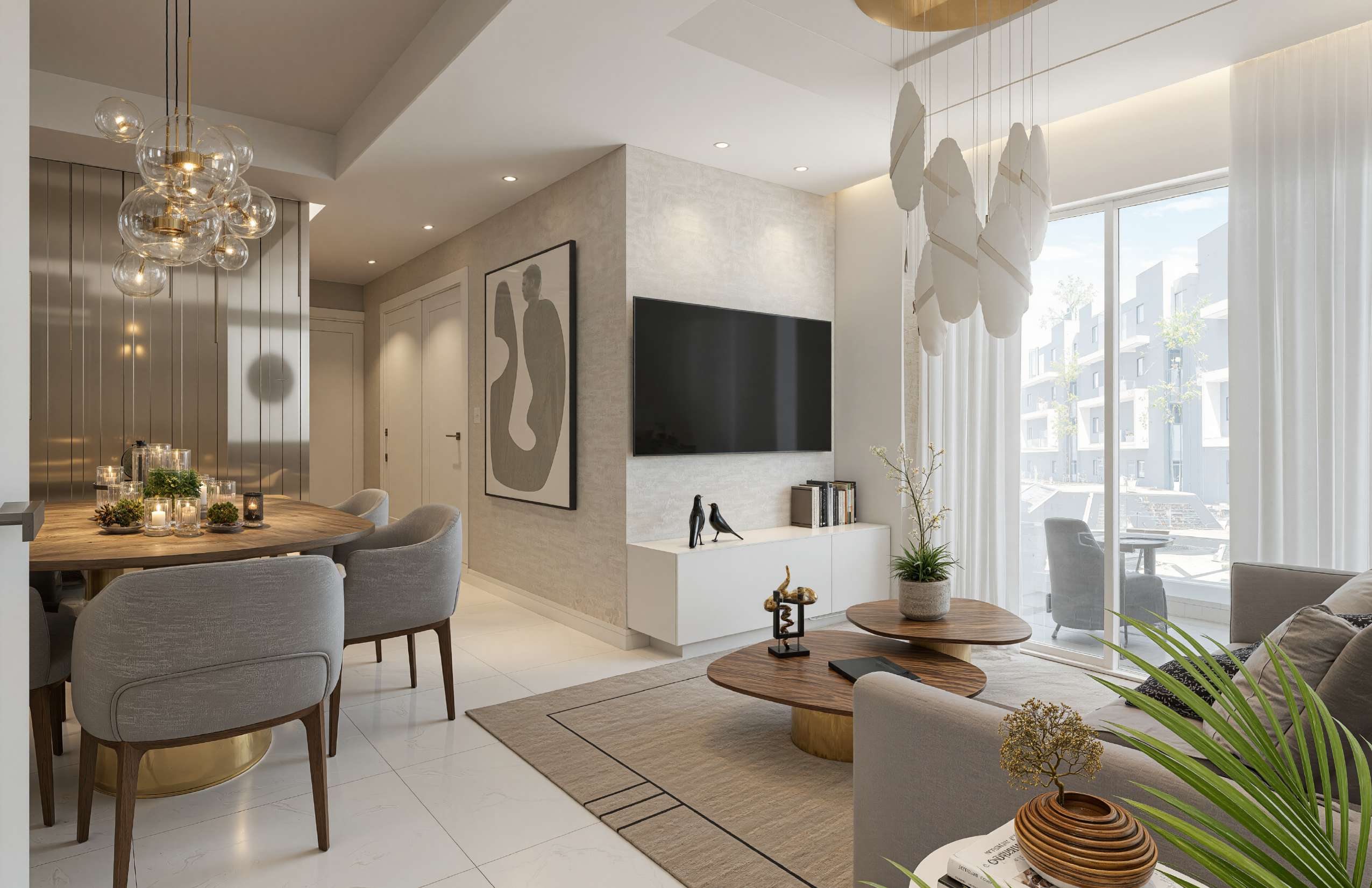 Render de interiores del apartamento